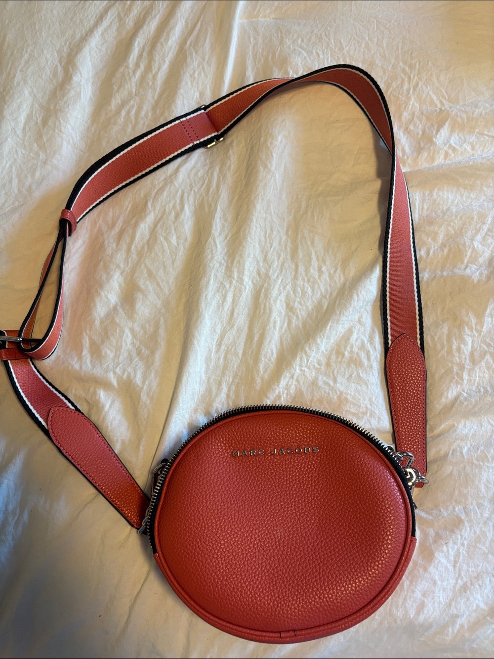 Marc Jacobs Coral Round Pebbled Leather Crossbody